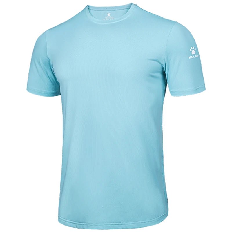 KELME Man T-shirt  Running Trainning Exercise  Sports Tights Round Neck Ice Silk Breathable Fitness Quick-Dry Shirts 8151TX1002