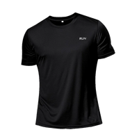 High Quality Polyester Men Running T Shirt Quick Dry Fitness Shirt Training Exercise Clothes Gym Sport Shirt Tops Lightweight