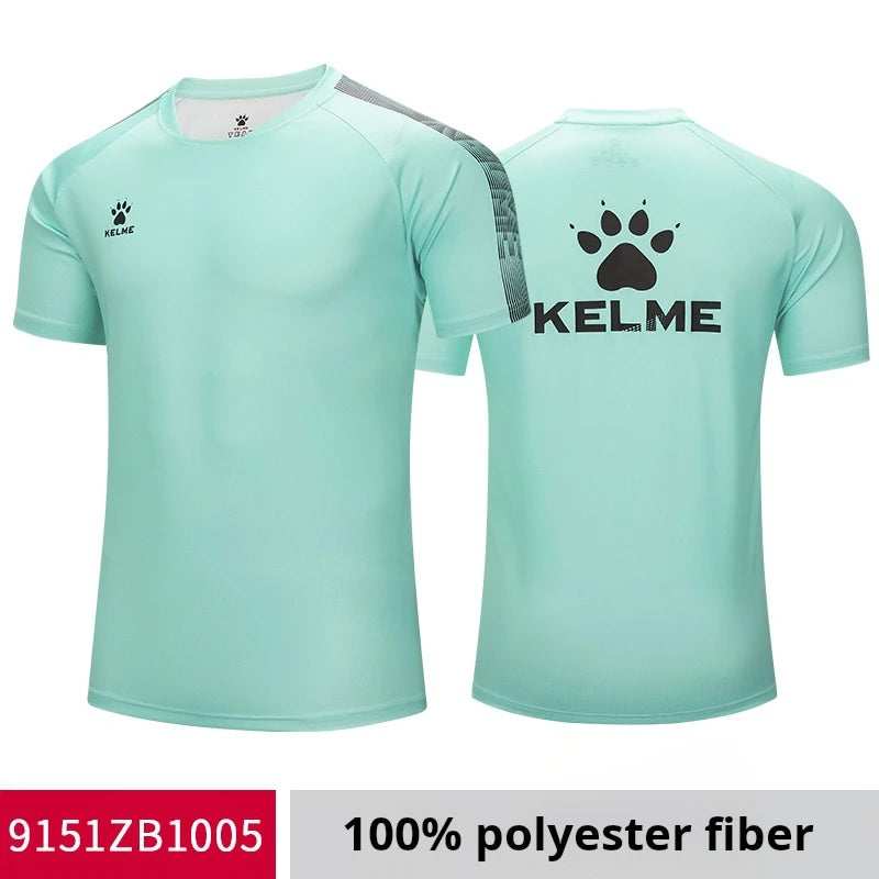 Kelme Sports T-shirt Men's Football Training Suit Short Sleeved Casual Outdoor Running Fitness Breathable Top Summer