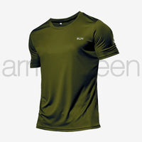 High Quality Polyester Men Running T Shirt Quick Dry Fitness Shirt Training Exercise Clothes Gym Sport Shirt Tops Lightweight