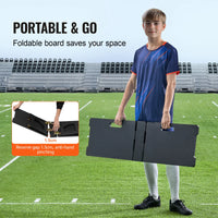SucceBuy Soccer Rebounder Board 45"X13" Portable Soccer Wall with 2 Angles Rebound for Kids and Adults Passing&Shooting Practice