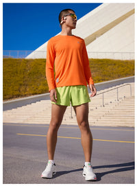 Kelme Men's Running Long Sleeved Outdoor Quick Drying T-shirt Autumn Running Suit Marathon Breathable Sports Top
