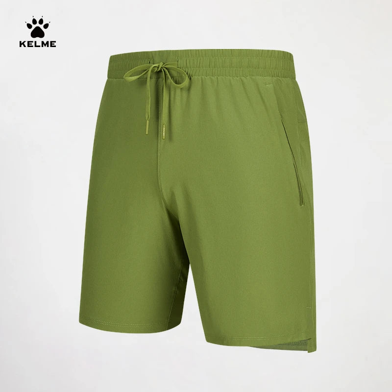 Kelme Shorts Men's Breathable Lightweight Elastic Sports Pants Outdoor Running Fitness Football Basketball Pants