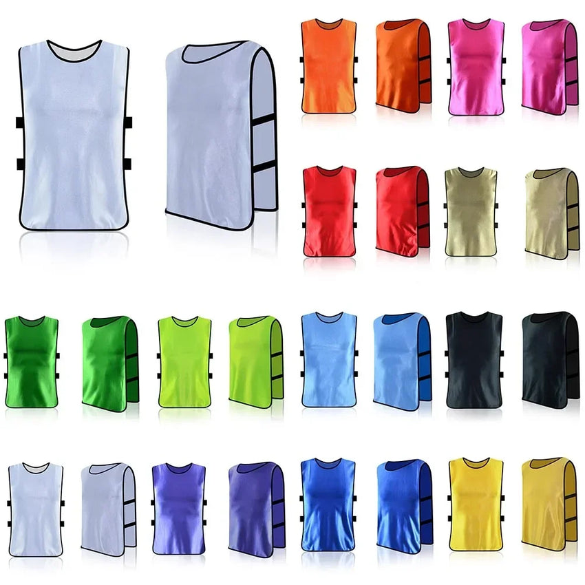 1x Loose Fitment and Lightweight Child Sports Training BIBS Vests for Basketball Cricket Soccer Football Rugby Mesh