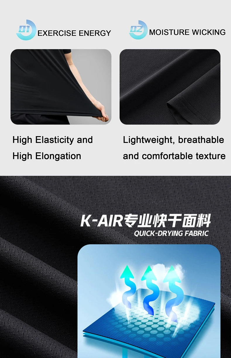 KELME Man T-shirt  Running Trainning Exercise  Sports Tights Round Neck Ice Silk Breathable Fitness Quick-Dry Shirts 8151TX1002