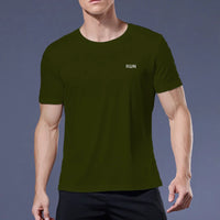 High Quality Polyester Men Running T Shirt Quick Dry Fitness Shirt Training Exercise Clothes Gym Sport Shirt Tops Lightweight