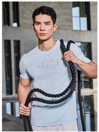 Kelme Men's Sports T-shirt Outdoor Running Quick-drying Top Daily Fitness Breathable Basketball Short Sleeve