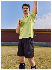 Kelme Football Referee Suit New Breathable Short-sleeved Personalized Custom Referee Jersey Outdoor Sports Suit