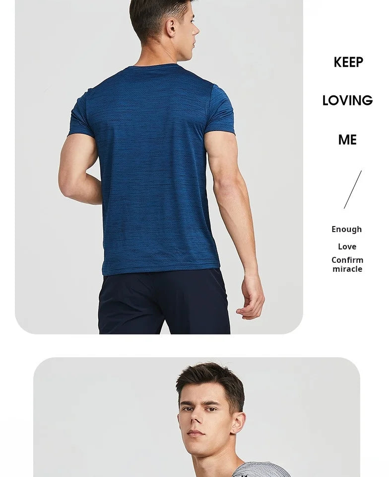 Kelme Running T-shirt For Men's Summer Quick Drying Fitness Breathable Short Sleeve Thin Football Training Sports Top