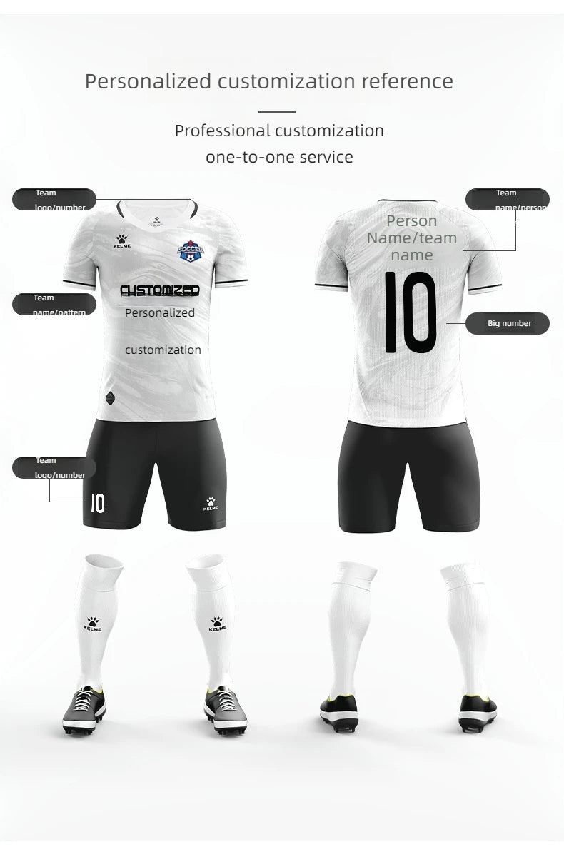 KELME football jersey tops training short-sleeved adult game team uniforms official flagship store jersey set