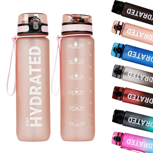 1pc 1000ml large capacity transparent plastic water bottle