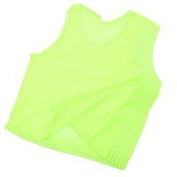 6Pcs Fluorescent Football Training Vests Breathable Polyester Soccer Pinnies for Team Sports Quick Dry Basketball Volleyball