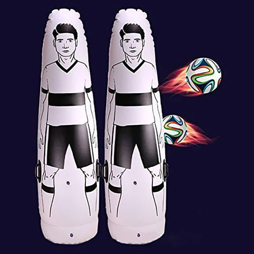 175CM Inflatable Soccer Training Mannequin Portable Football Practice with Goalkeeper Shield Tumbler For Defense Drills