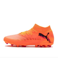 Puma Future 8 MG Unisex Low-Top Soccer Cleats – Premium Streetwear-Inspired,Versatile,Comfortable & Durable, White/Red 108590-01