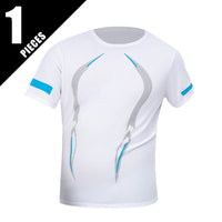 1/3 Piece Men's Four Season Printed Short Sleeved Sports Fitness Quick Drying Comfortable Plus Size Youth Casual Basic Top