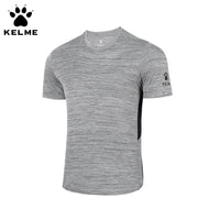 Kelme Running T-shirt For Men's Summer Quick Drying Fitness Breathable Short Sleeve Thin Football Training Sports Top