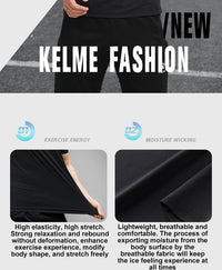 KELME Men's T-shirt Men Soccer Basketball Running Trainning Exercise Gym Quick Dry Fitness Sportswear Breathable T Shirt 871002