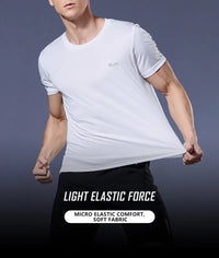 High Quality Polyester Men Running T Shirt Quick Dry Fitness Shirt Training Exercise Clothes Gym Sport Shirt Tops Lightweight