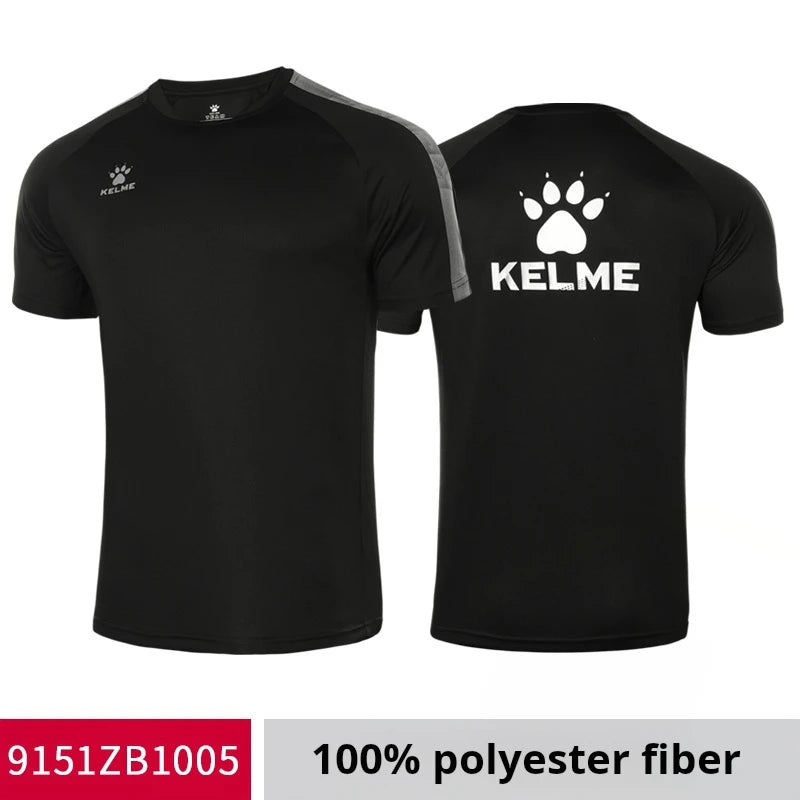 Kelme Sports T-shirt Men's Football Training Suit Short Sleeved Casual Outdoor Running Fitness Breathable Top Summer