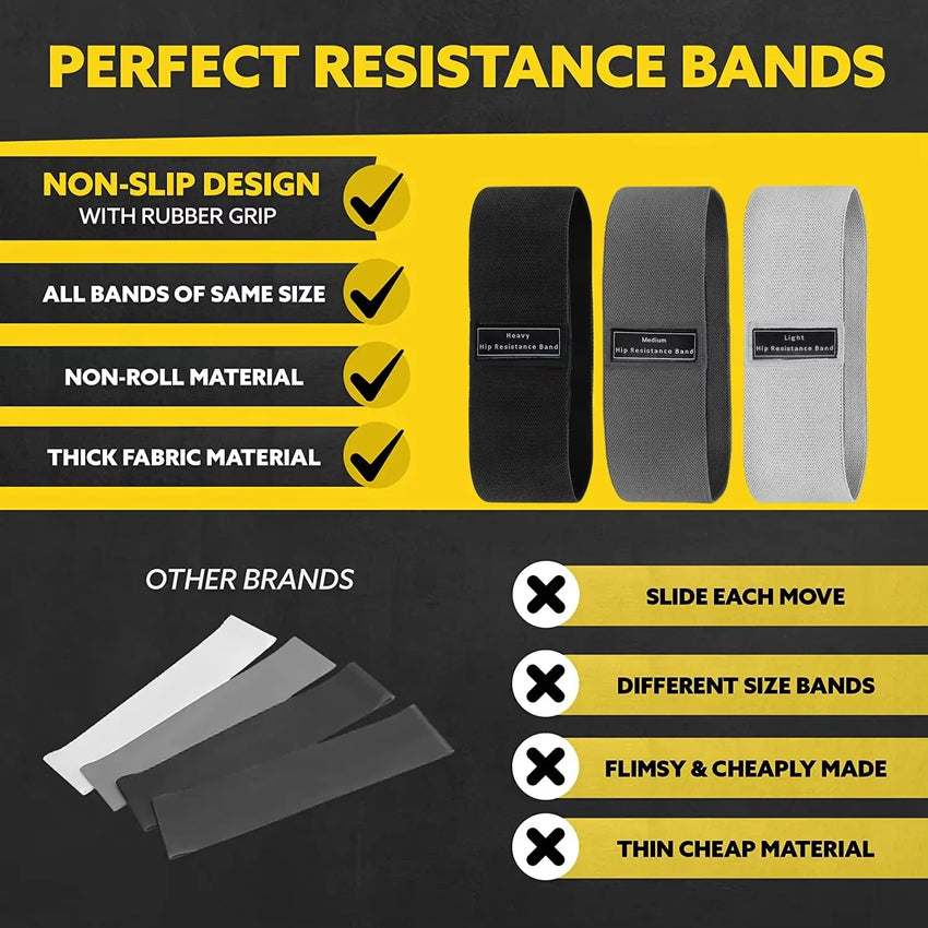 New Fabric Resistance Hip Booty Bands Glute Thigh Elastic Workout Squat Circle Stretch Fitness Strips Loops Yoga Gym Equipment