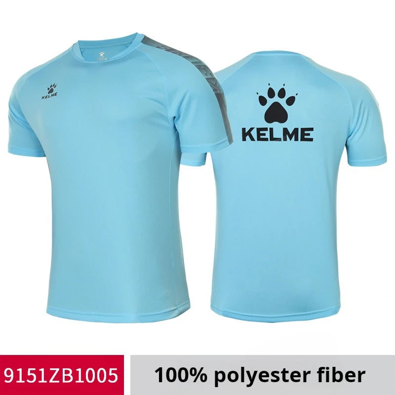 Kelme Sports T-shirt Men's Football Training Suit Short Sleeved Casual Outdoor Running Fitness Breathable Top Summer