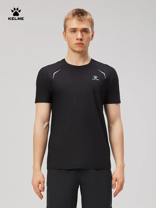 Kelme Men's Sports Tops Quick-drying Fitness Clothes Outdoor Running Breathable Short-sleeved Basketball T-shirt