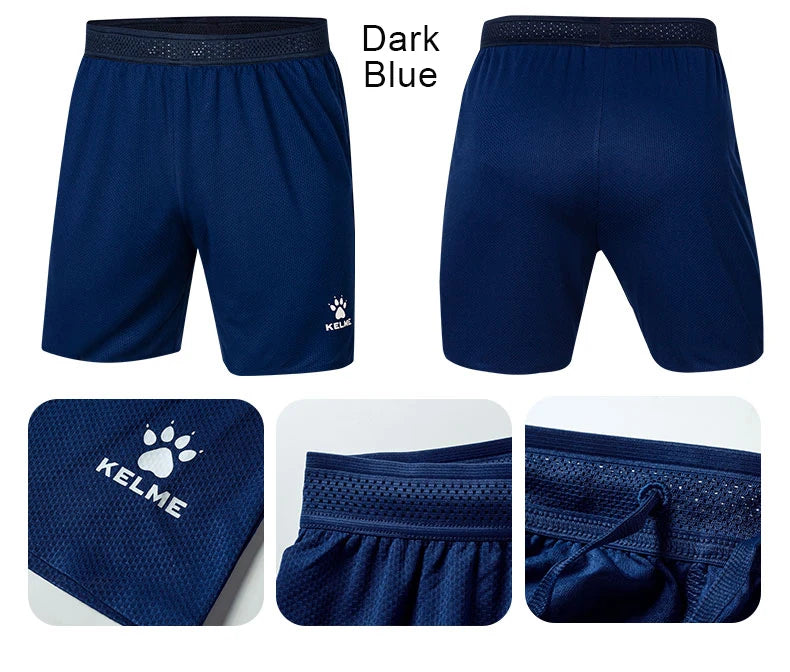 KELME Shorts Running Fitness Training Quick Dry Capris Football Sports Leisure Breathable Mesh Shorts No Pockets 3801265