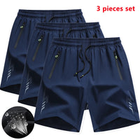 3 Pieces New Running Shorts Men Gym Sports Shorts Quick Dry Workout Training Fitness Jogging Short Pants Man Summer Board Shorts