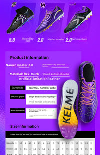 Kelme Next Top Football Shoes Men's Professional Match Football Boots Indoor Anti-slip Artificial Grass Futsal Mg Football Shoes