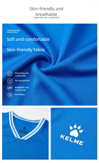 KELME Football Shirts Adults and Kids Team Match Shirts Training Shirts Printed Jerseys
