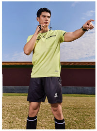 Kelme Football Referee Suit New Breathable Short-sleeved Personalized Custom Referee Jersey Outdoor Sports Suit