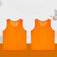 6/12PCS Soccer Training Vest Breathable Striped Mesh Football Bibs Custom Team Sport Jersey for Kids Adults Competition Practice