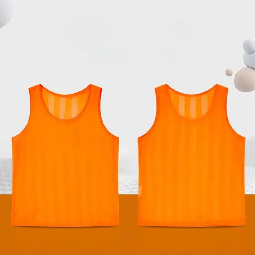 6/12PCS Soccer Training Vest Breathable Striped Mesh Football Bibs Custom Team Sport Jersey for Kids Adults Competition Practice