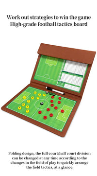 JIANNA Football Tactics Board Folding Portable Magnetic Game Coaching Board