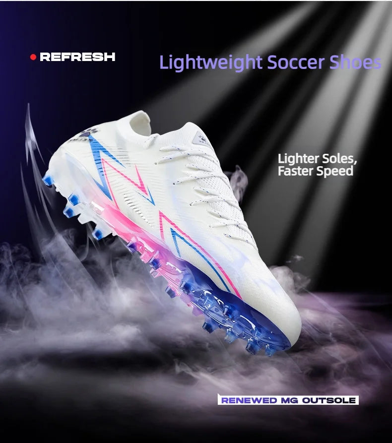 KELME MG Short-Stud Soccer Cleats Firm Ground Football  Shoes for Men Adults Youth Kids Training Competition