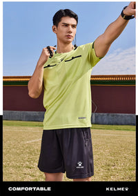 Kelme Football Referee Suit New Breathable Short-sleeved Personalized Custom Referee Jersey Outdoor Sports Suit