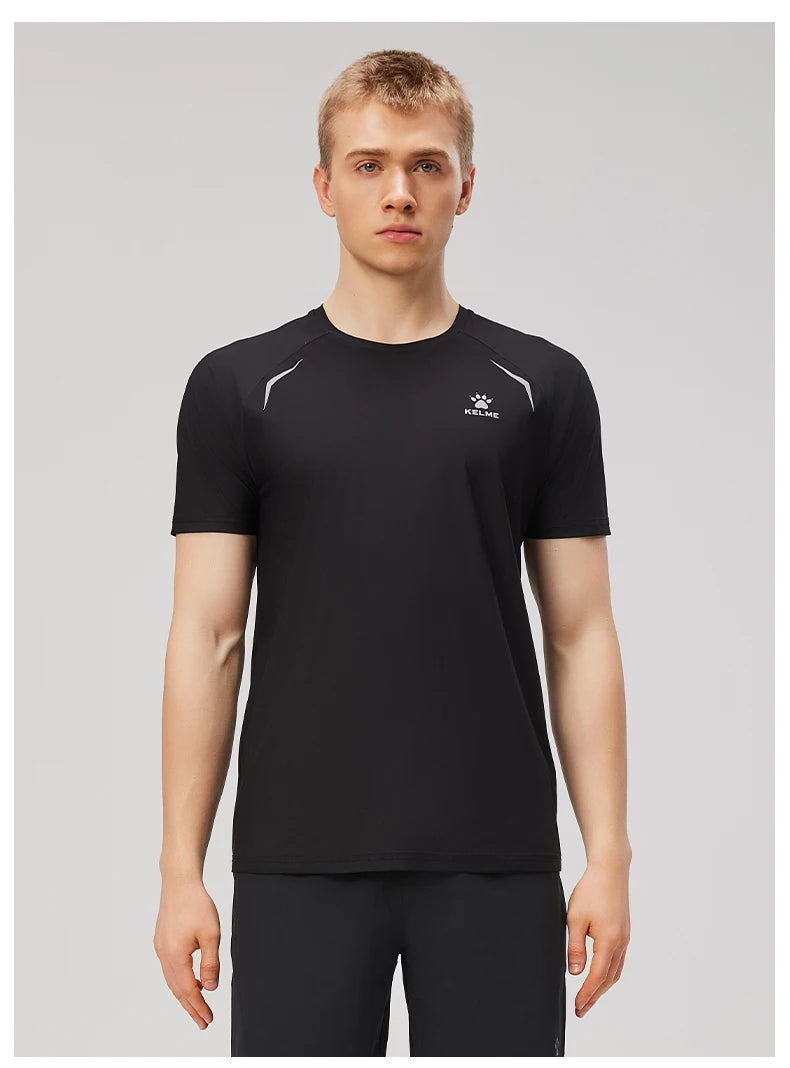 Kelme Men's Sports Tops Quick-drying Fitness Clothes Outdoor Running Breathable Short-sleeved Basketball T-shirt