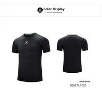 Kelme Sports T-shirt Men's Summer Short Sleeved Quick Drying Breathable Running Football Elastic Tight Fitness Suit