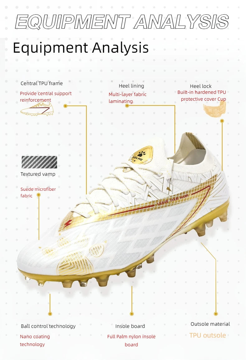 Kelme Adult Football Shoes Mg Professional Match Short Nail Shoes Daily Training Shoes Indoor Anti Slip Football Shoes