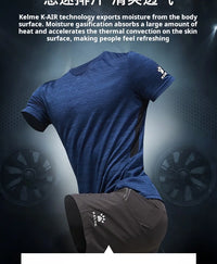 Kelme Running T-shirt For Men's Summer Quick Drying Fitness Breathable Short Sleeve Thin Football Training Sports Top