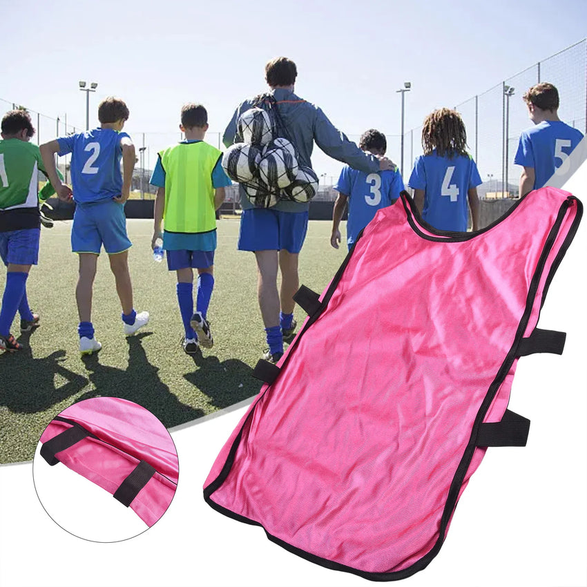 1x Loose Fitment and Lightweight Child Sports Training BIBS Vests for Basketball Cricket Soccer Football Rugby Mesh