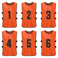 12PCS Adults Youth Soccer Pinnies 2 Colors Quick Drying Football Team Jerseys Sports Scrimmage Soccer Team Training Number Vest
