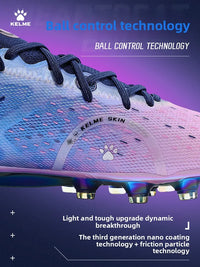 KELME FG Professional Soccer Shoes with Long Nails Natural Grass Professional Match Football Boots Indoor Anti Slip Soccer shoes