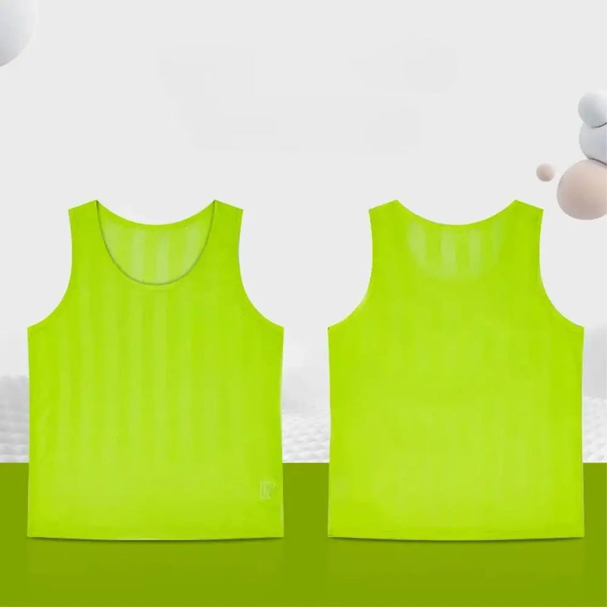 6/12PCS Soccer Training Vest Breathable Striped Mesh Football Bibs Custom Team Sport Jersey for Kids Adults Competition Practice