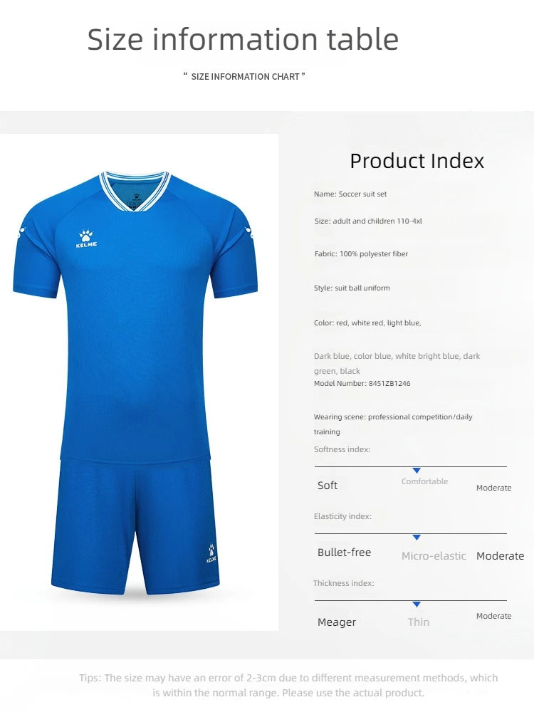 KELME Football Shirts Adults and Kids Team Match Shirts Training Shirts Printed Jerseys