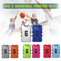 12PCS Adults Youth Soccer Pinnies 2 Colors Quick Drying Football Team Jerseys Sports Scrimmage Soccer Team Training Number Vest