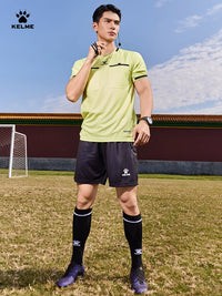 Kelme Football Referee Suit New Breathable Short-sleeved Personalized Custom Referee Jersey Outdoor Sports Suit