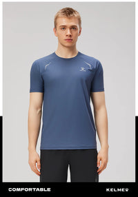 Kelme Men's Sports Tops Quick-drying Fitness Clothes Outdoor Running Breathable Short-sleeved Basketball T-shirt
