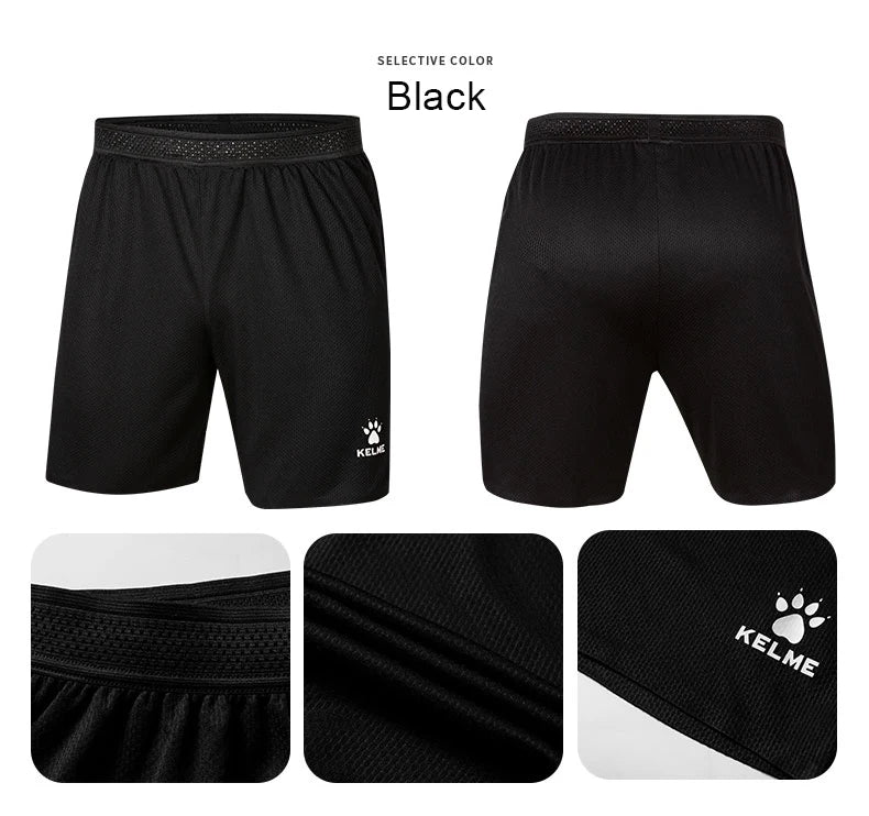 KELME Shorts Running Fitness Training Quick Dry Capris Football Sports Leisure Breathable Mesh Shorts No Pockets 3801265
