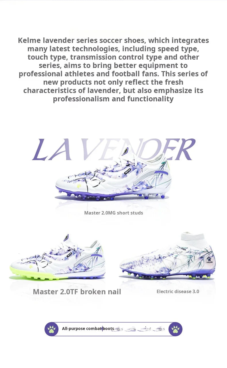 Kelme Football Shoes Male Master 2.0mg Short Nails Competition Grass Training Adult Tf Broken Nails Soccer Shoes